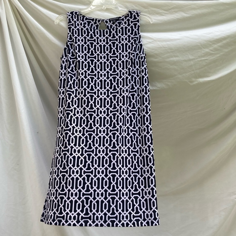 George black and white geometric patterned dress, size 4/6